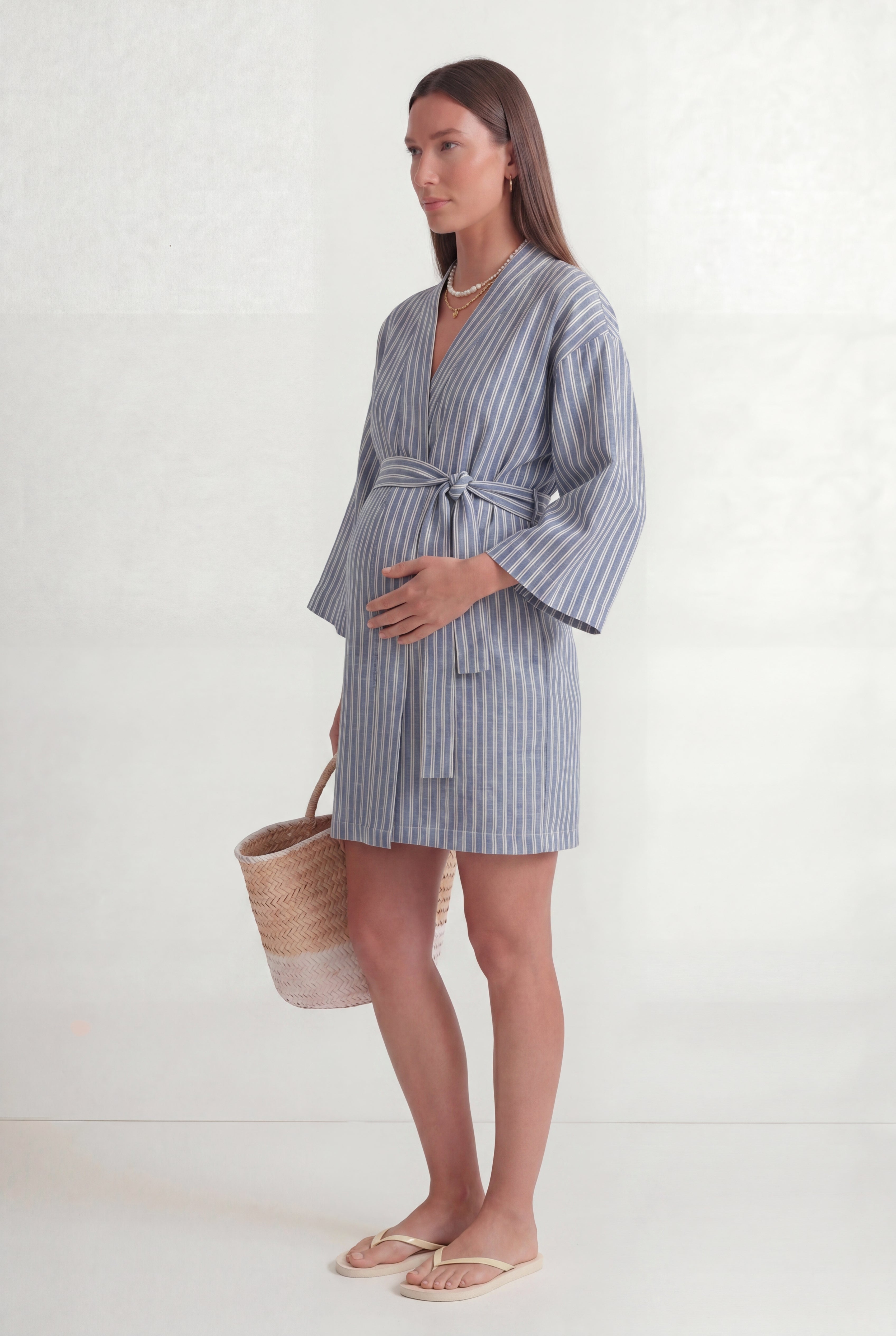SWAY Kimono Elbise - İndigo Mavi