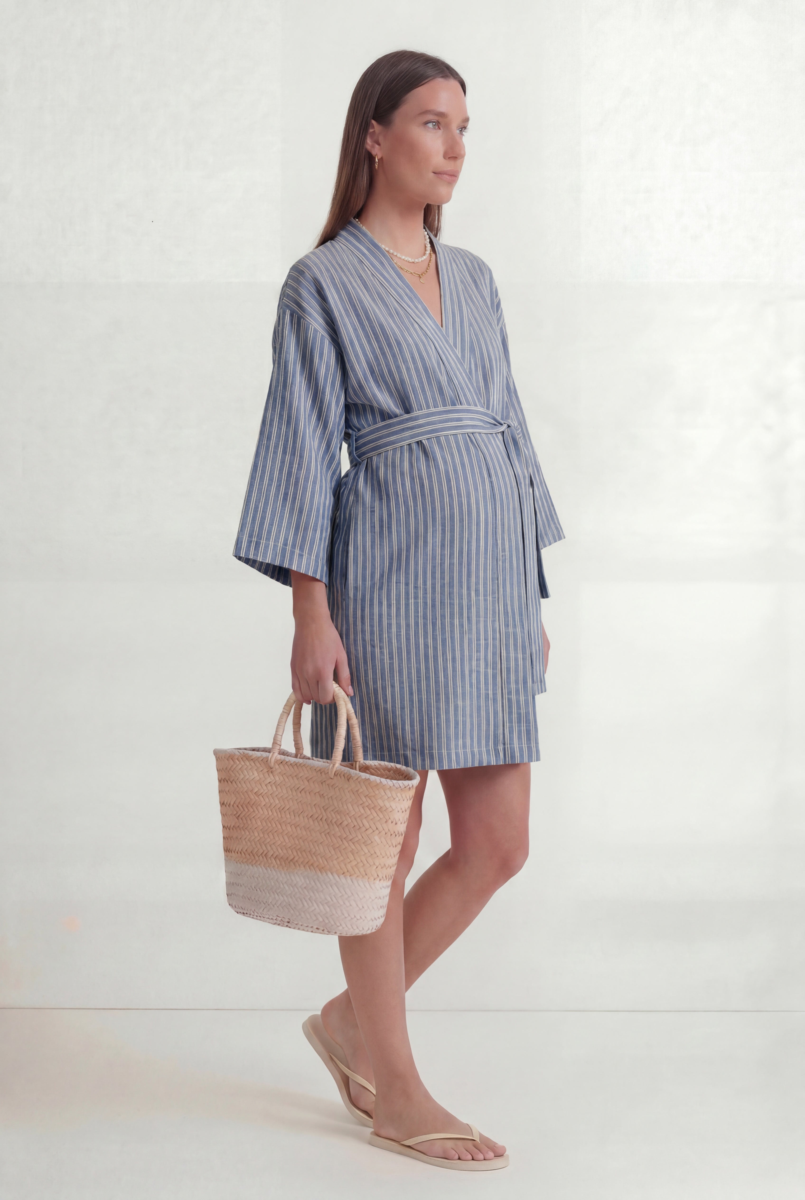 SWAY Kimono Elbise - İndigo Mavi
