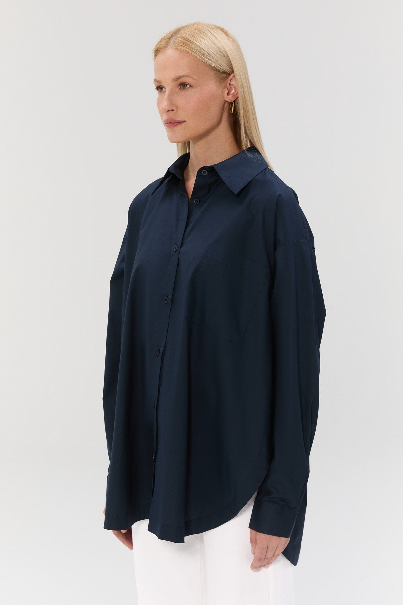 EASE OVERSIZE Gömlek - Lacivert