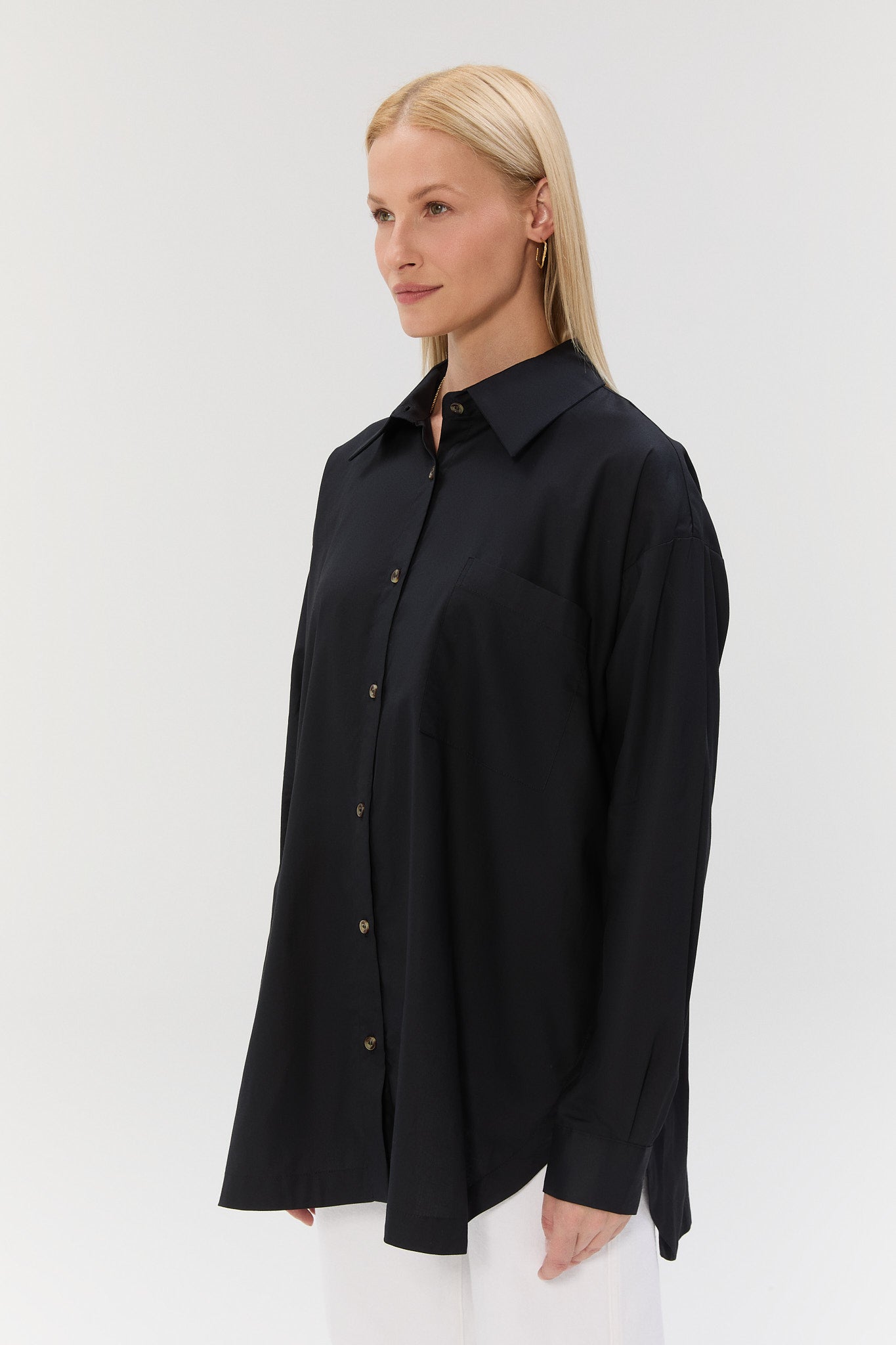 EASE OVERSIZE Gömlek - Siyah