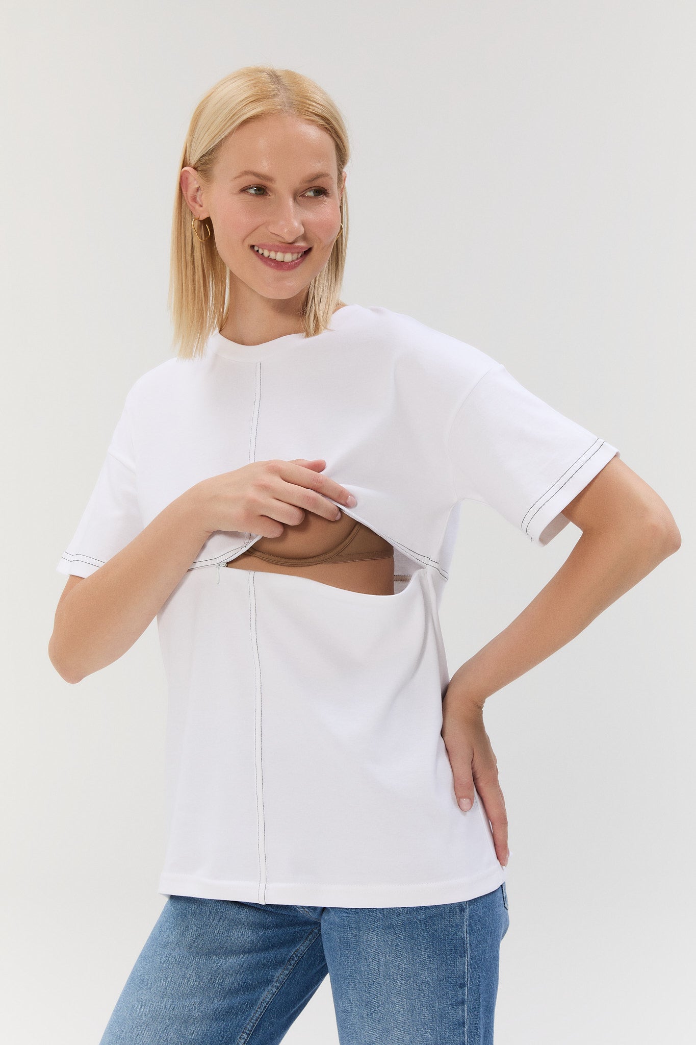 FRAMEWORK TSHIRT - Beyaz/Siyah