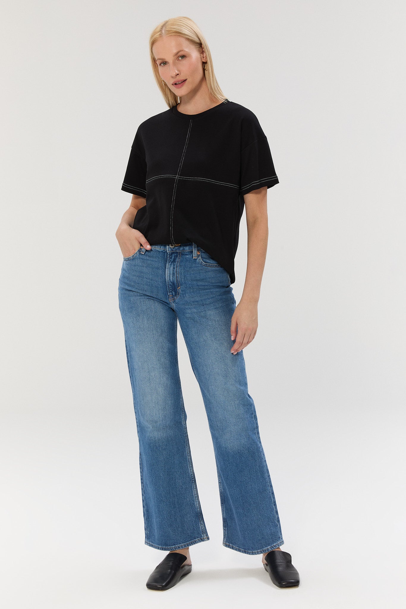 FRAMEWORK TSHIRT - Siyah/Beyaz