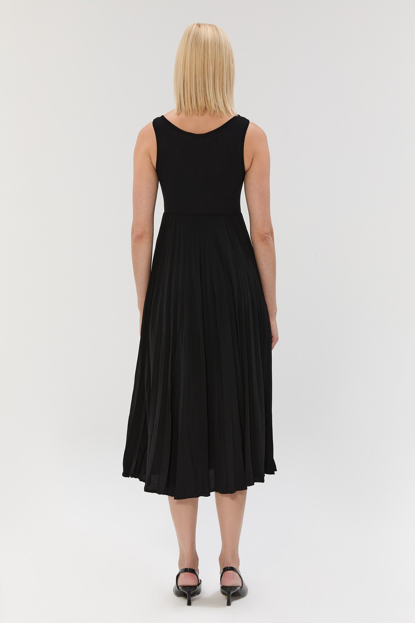 DUAL PLI Elbise - Siyah