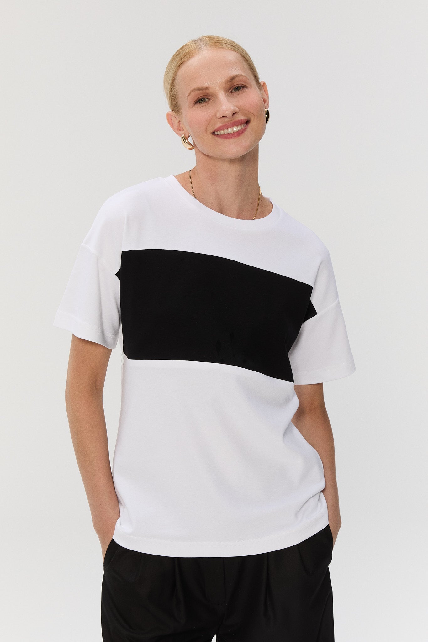 BOLDLINE TSHIRT - Beyaz/Siyah