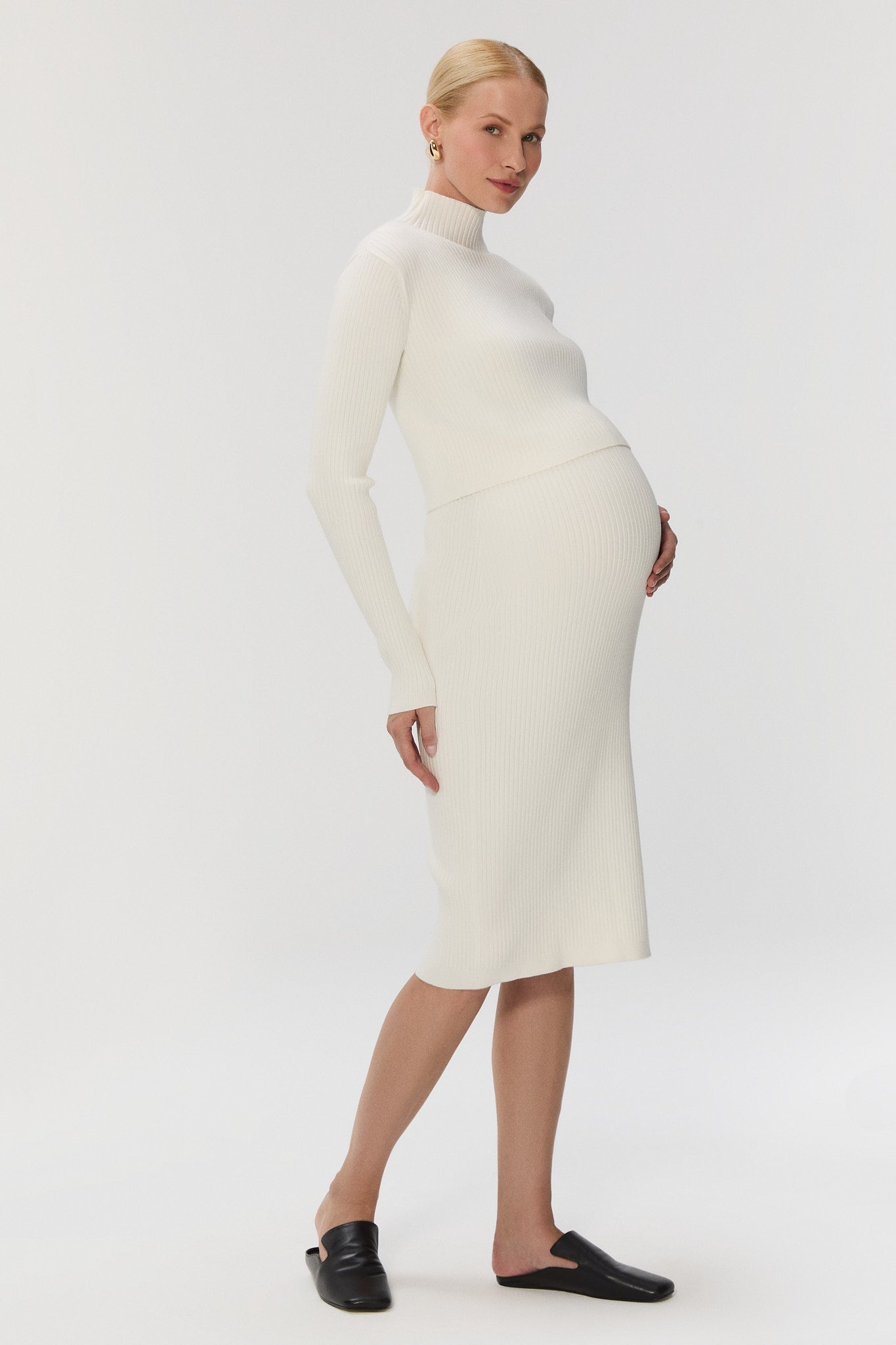 TWOFOLD KNIT Elbise - Ekru