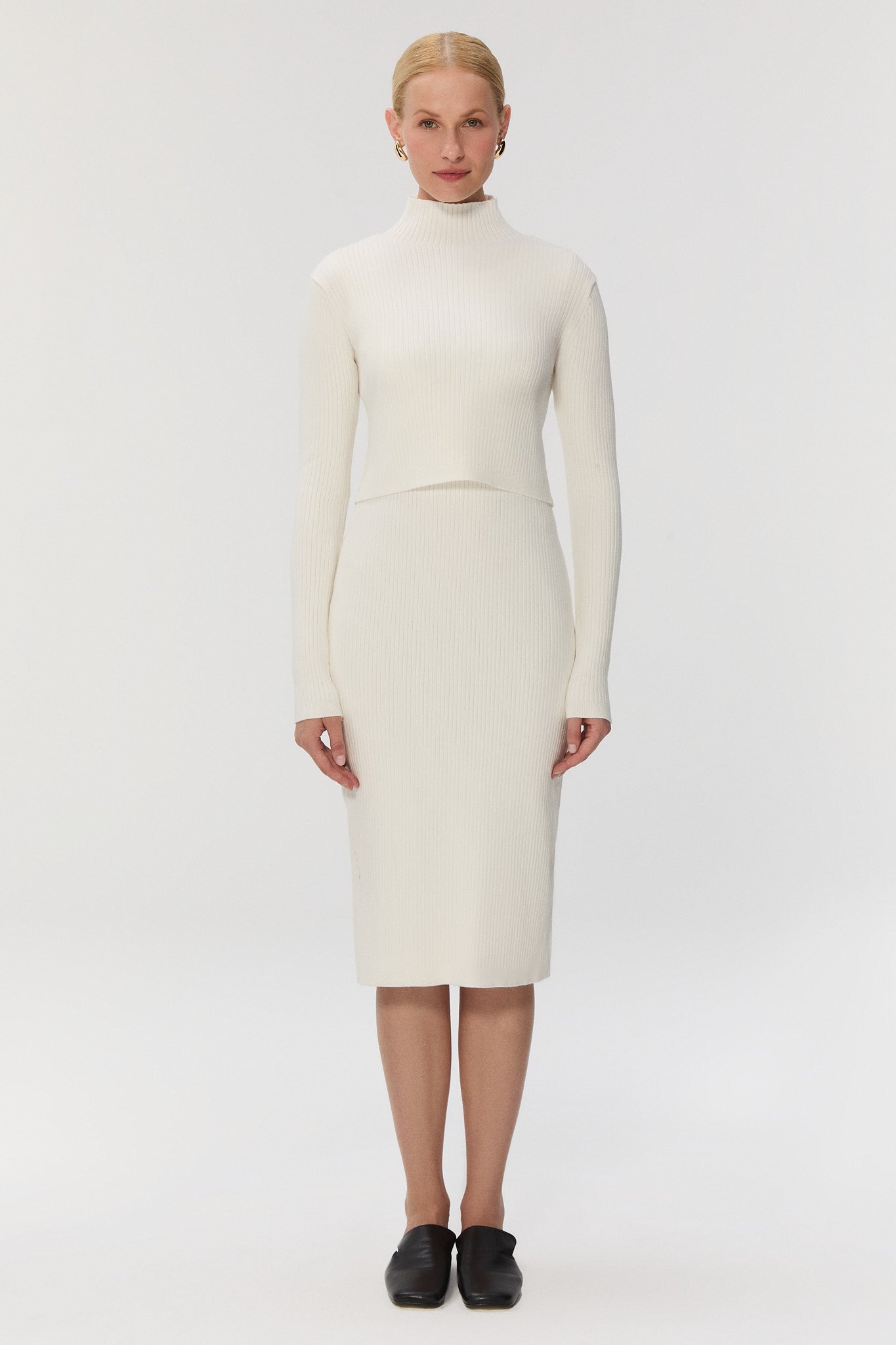 TWOFOLD KNIT Elbise - Ekru