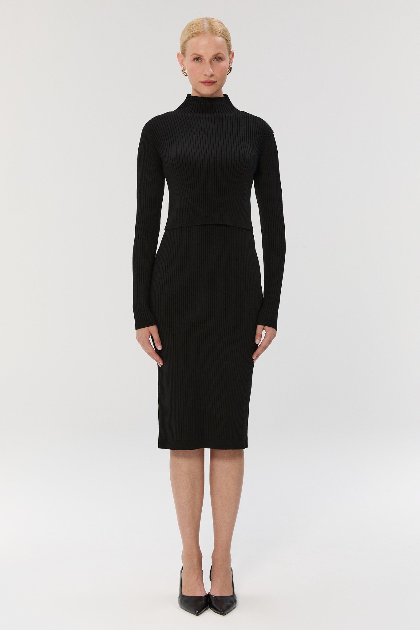 TWOFOLD KNIT Elbise - Siyah