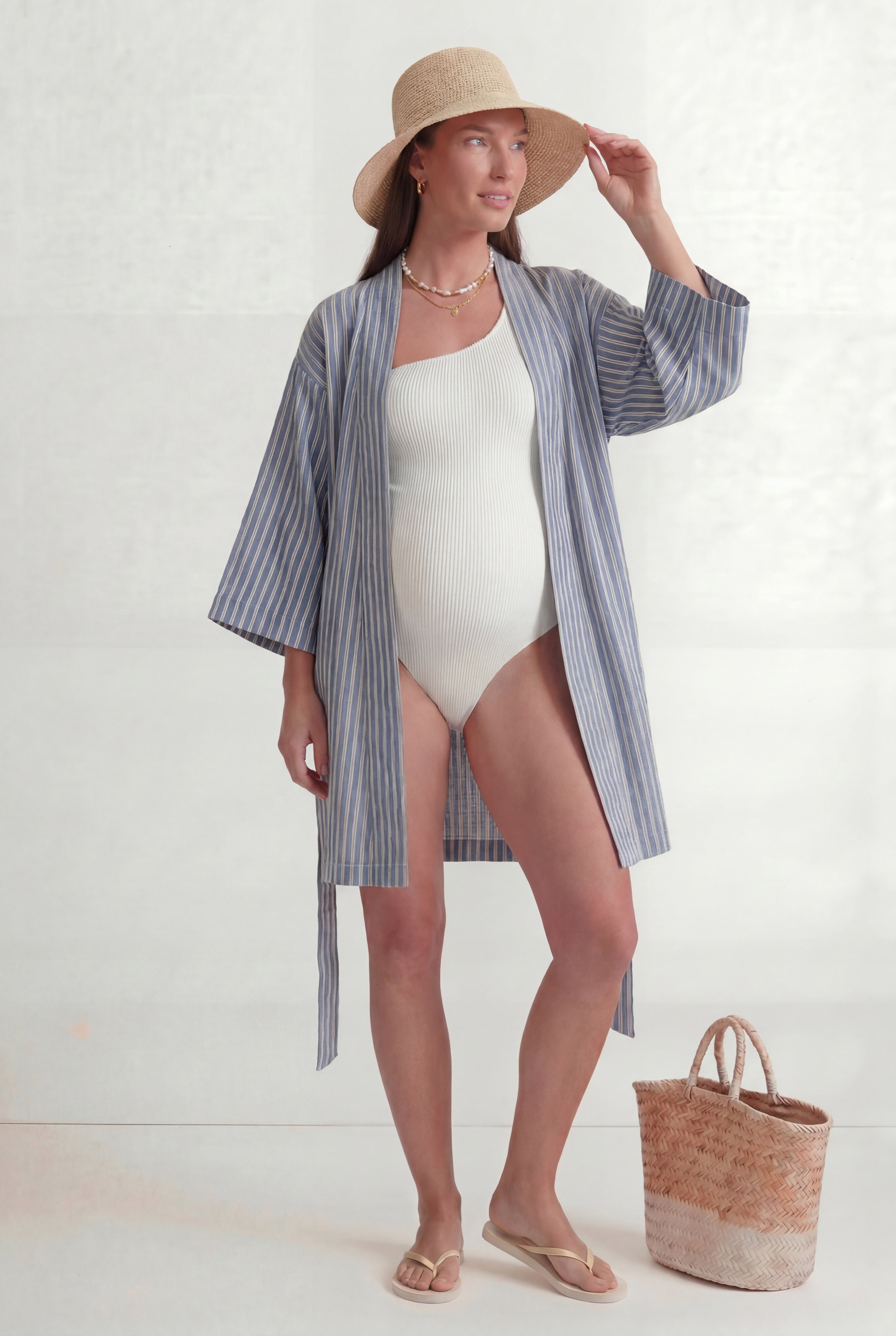 SWAY Kimono Elbise - İndigo Mavi