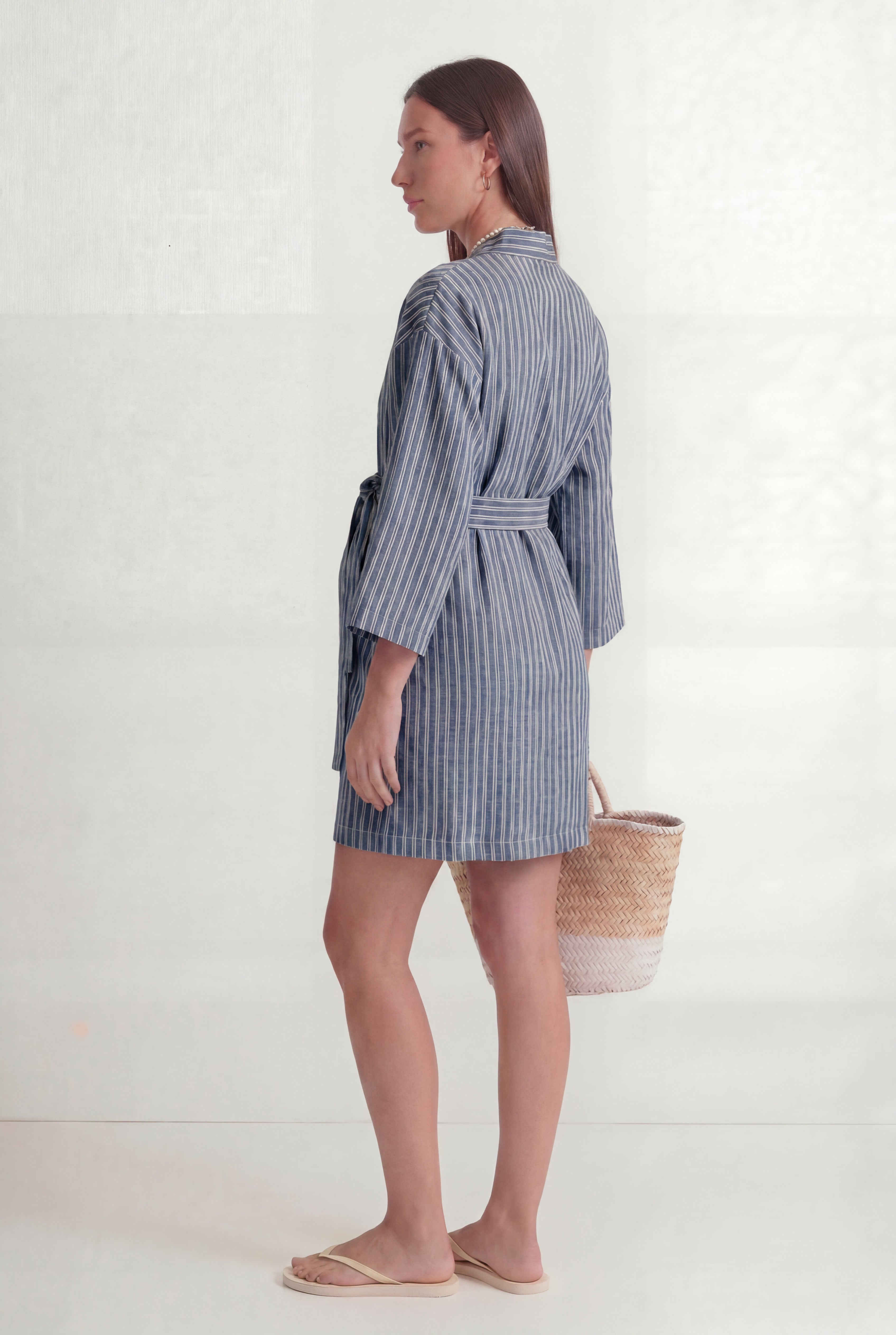 SWAY Kimono Elbise - İndigo Mavi