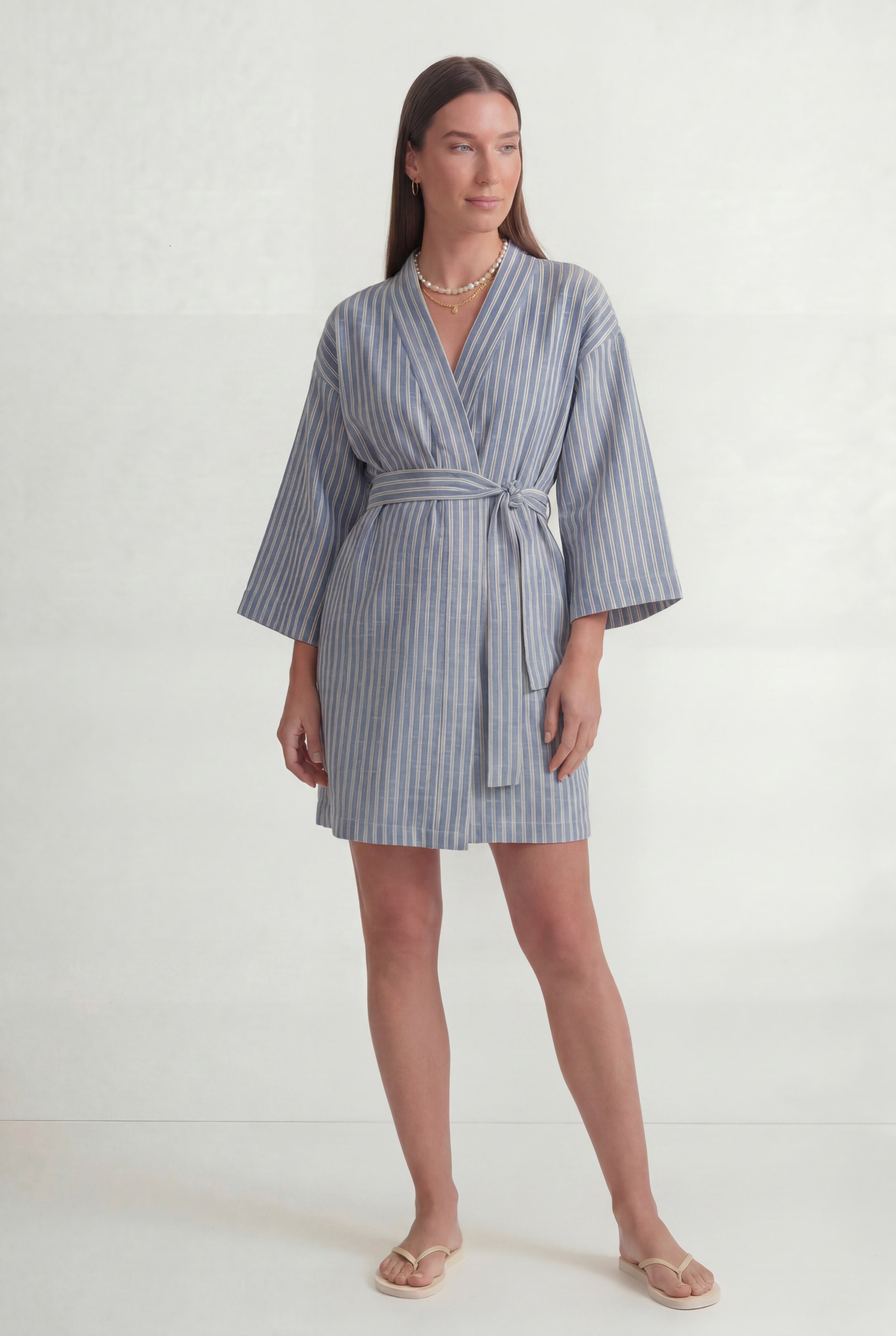SWAY Kimono Elbise - İndigo Mavi