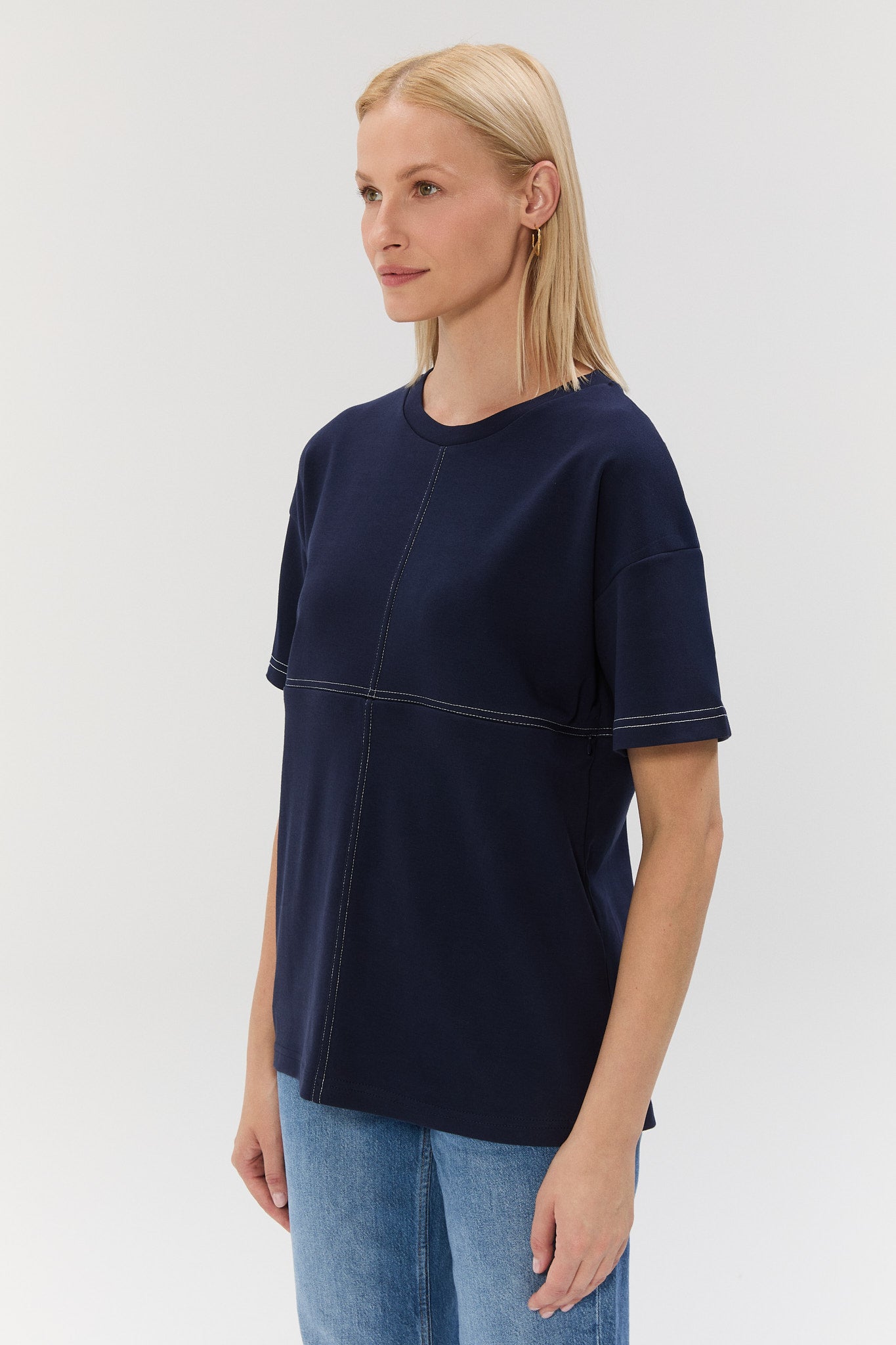 Framework T-shirt - Navy Blue/White 