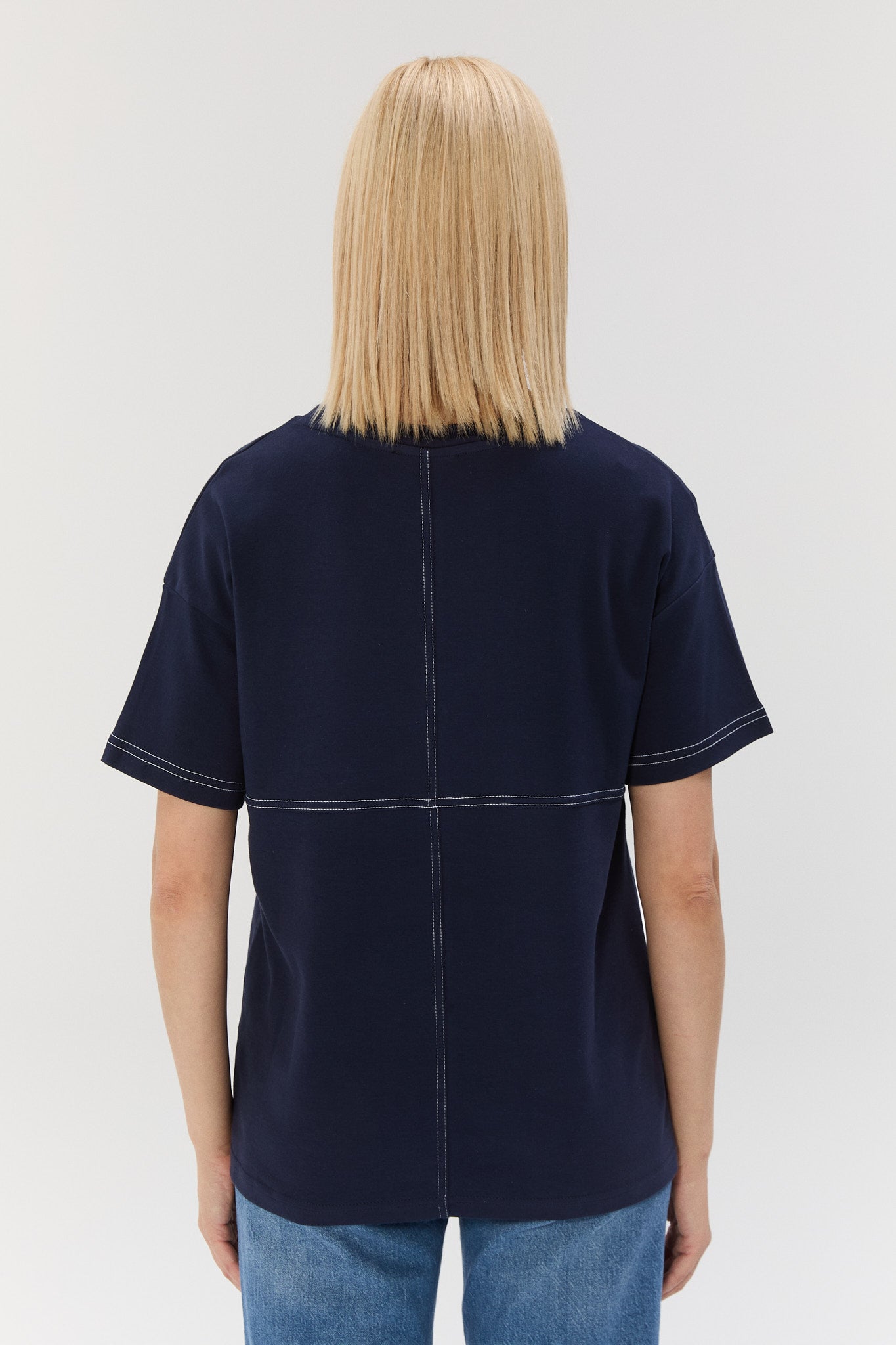 Framework T-shirt - Navy Blue/White 