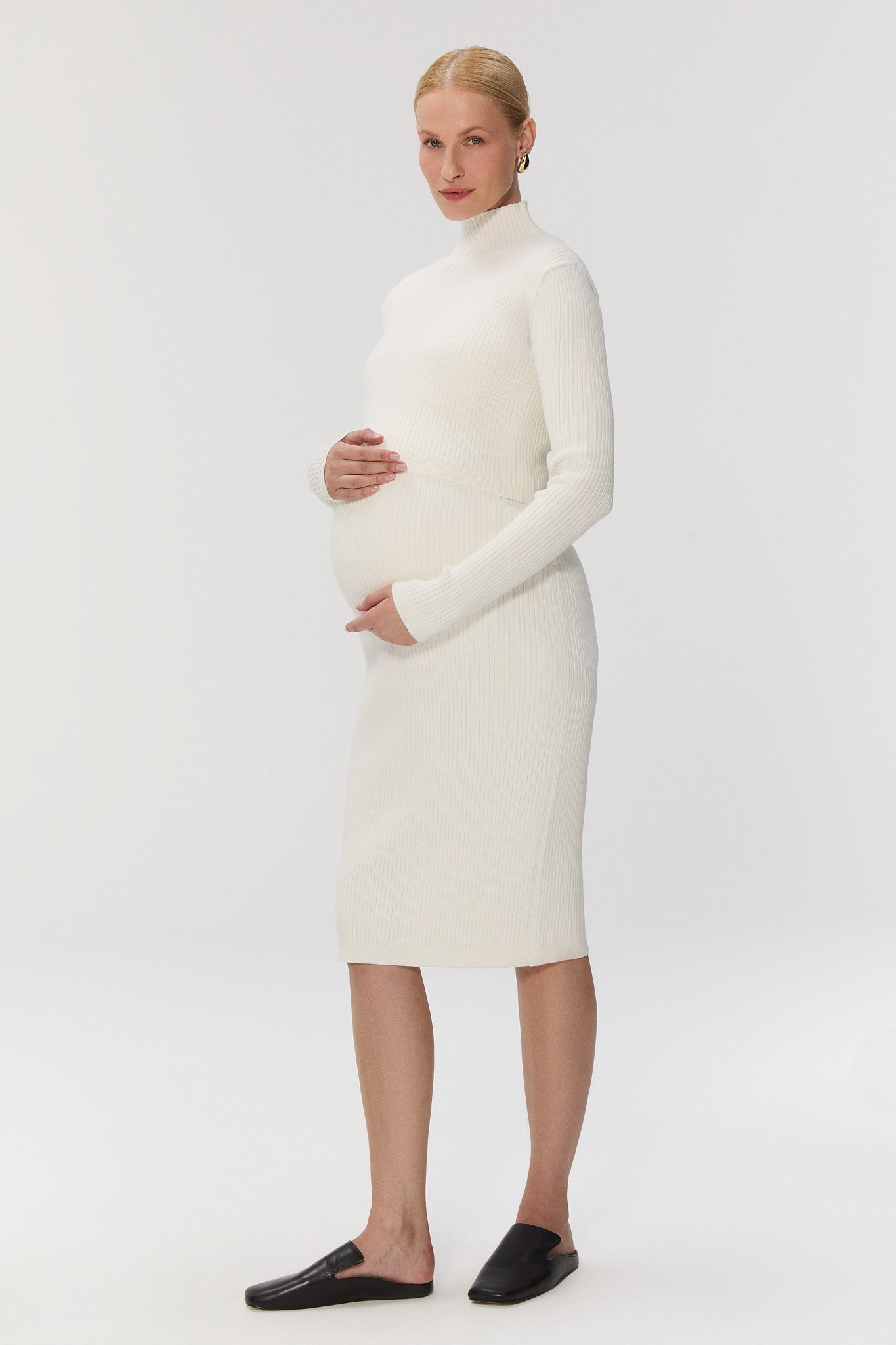TWOFOLD KNIT Elbise - Ekru